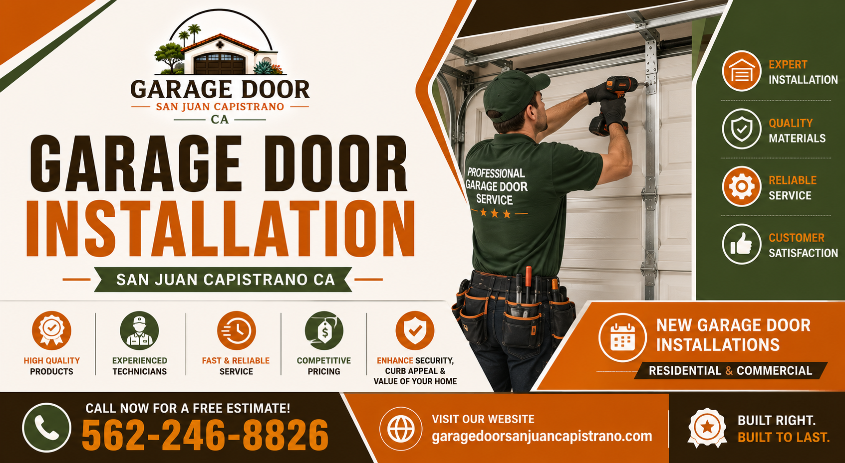 Garage Door San Juan Capistrano CA | Repair & Installation